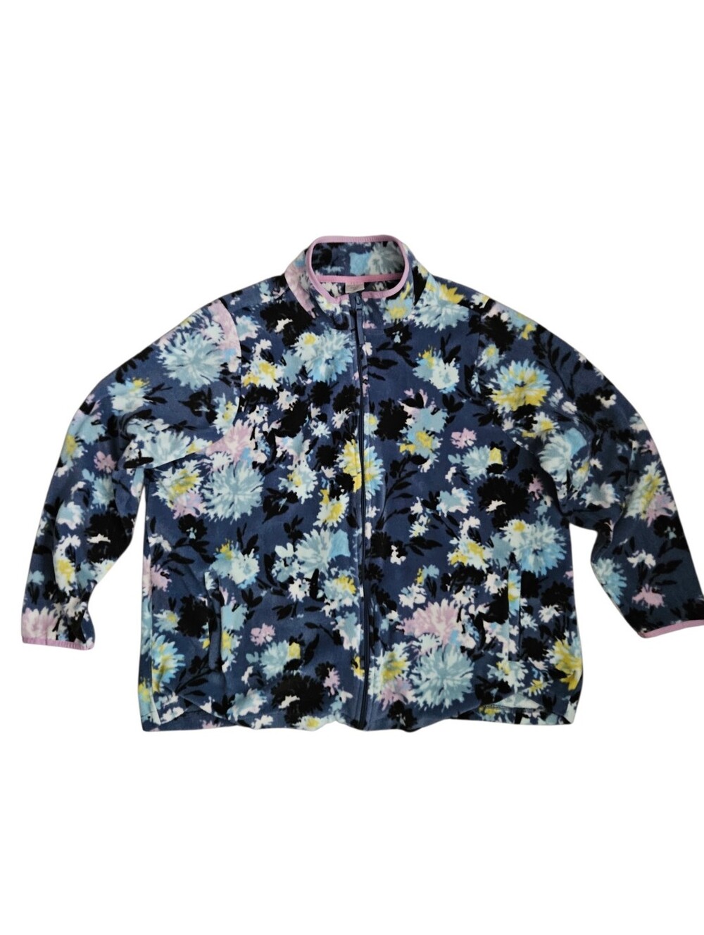 Vera Bradley Fleece Full Zip Jacket Chrysanthemum Crush 2XL Floral Cottage‎ Cozy